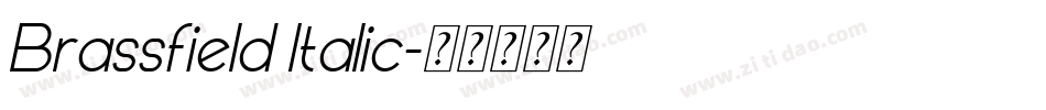 Brassfield Italic字体转换